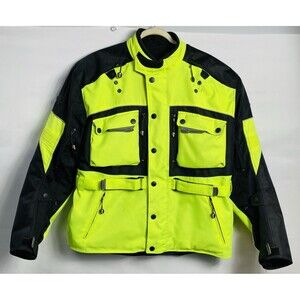 BILT Motorcycle Jacket Sz XL Waterproof Padded Shoulder/sleeves Black/Green